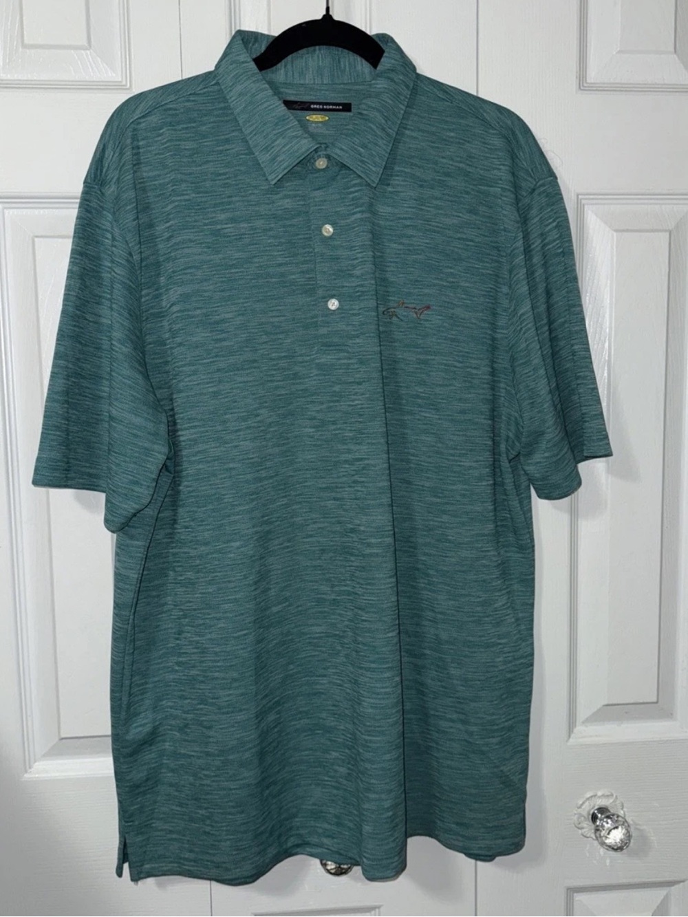 Greg Norman Collection Men's Teal Heather Polo Shirt